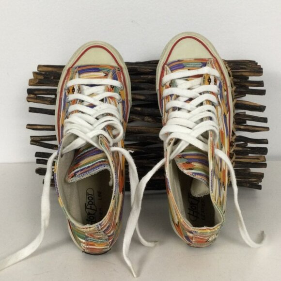 👛 (ANY 2/$25) HOT FOOT High Rise Multi Colored Sneakers - Picture 5 of 11